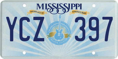 MS license plate YCZ397