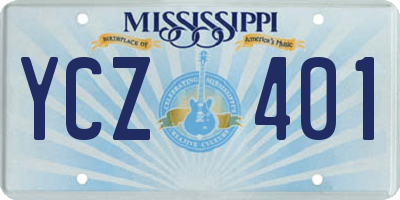 MS license plate YCZ401