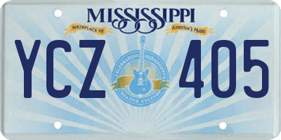 MS license plate YCZ405