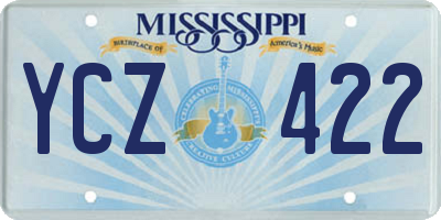 MS license plate YCZ422