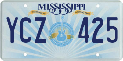 MS license plate YCZ425