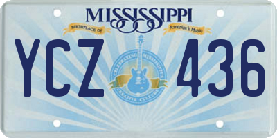 MS license plate YCZ436