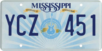 MS license plate YCZ451