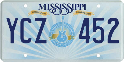 MS license plate YCZ452