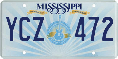 MS license plate YCZ472