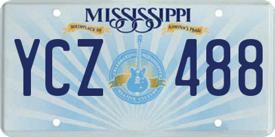 MS license plate YCZ488