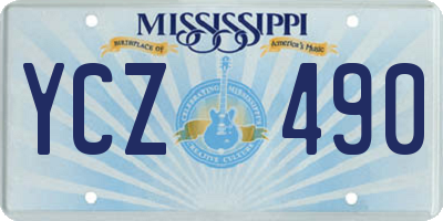 MS license plate YCZ490