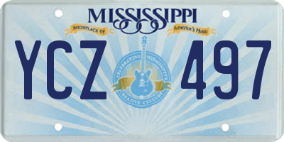 MS license plate YCZ497
