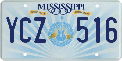 MS license plate YCZ516