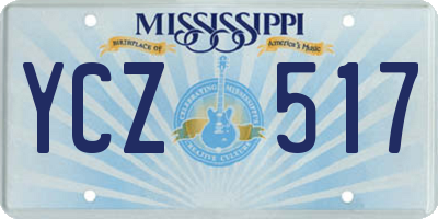 MS license plate YCZ517