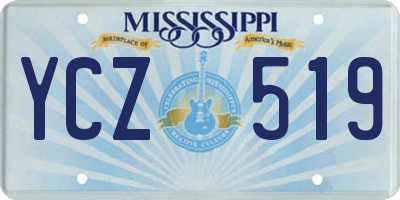 MS license plate YCZ519