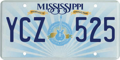 MS license plate YCZ525