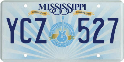 MS license plate YCZ527