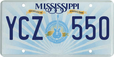 MS license plate YCZ550