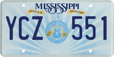 MS license plate YCZ551