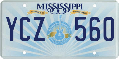 MS license plate YCZ560
