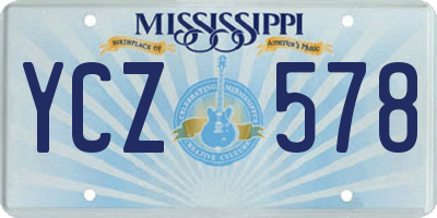 MS license plate YCZ578