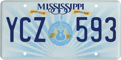 MS license plate YCZ593