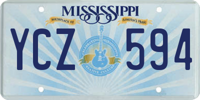 MS license plate YCZ594