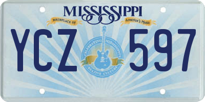 MS license plate YCZ597