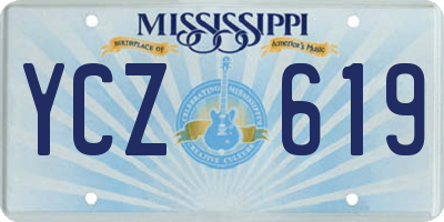 MS license plate YCZ619