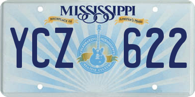 MS license plate YCZ622