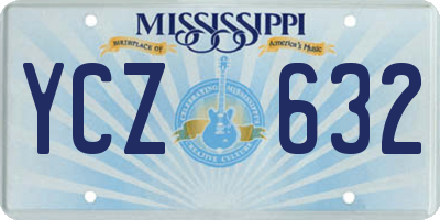 MS license plate YCZ632