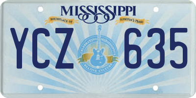 MS license plate YCZ635