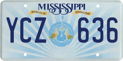 MS license plate YCZ636