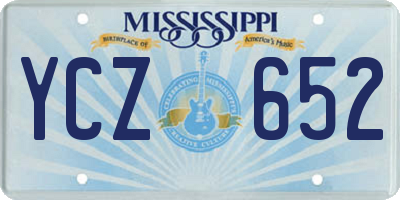 MS license plate YCZ652