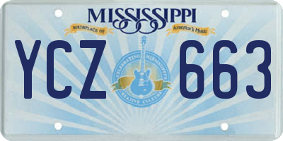 MS license plate YCZ663