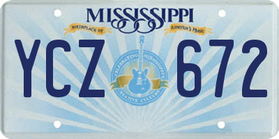 MS license plate YCZ672