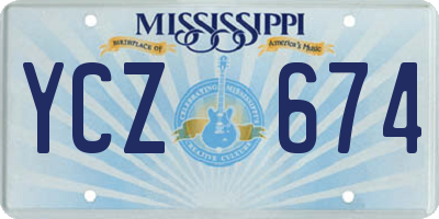 MS license plate YCZ674