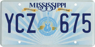 MS license plate YCZ675