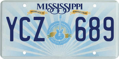 MS license plate YCZ689