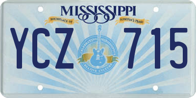 MS license plate YCZ715