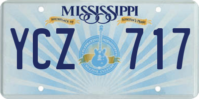 MS license plate YCZ717