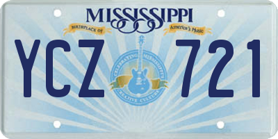 MS license plate YCZ721