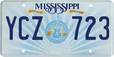 MS license plate YCZ723