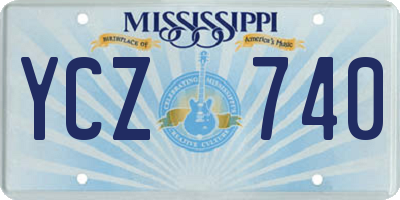 MS license plate YCZ740