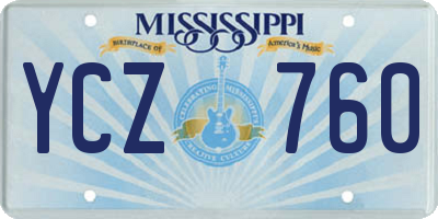 MS license plate YCZ760