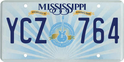MS license plate YCZ764