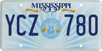 MS license plate YCZ780
