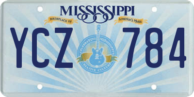 MS license plate YCZ784