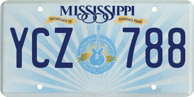 MS license plate YCZ788