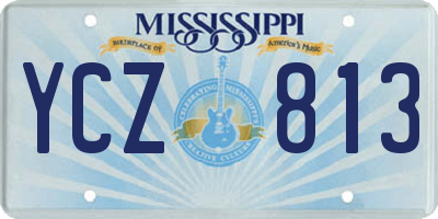 MS license plate YCZ813
