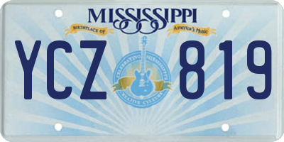 MS license plate YCZ819