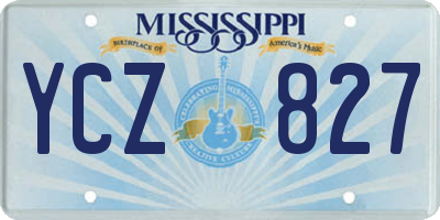 MS license plate YCZ827
