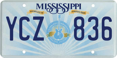 MS license plate YCZ836