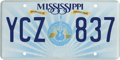 MS license plate YCZ837